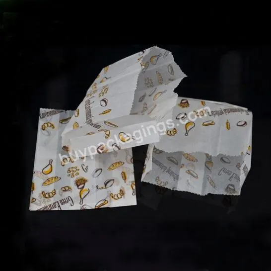 Biodegradable Take Away Fast Food Burger Paper Bags For Fried Food