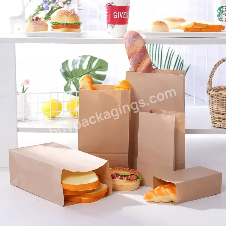 Biodegradable Waterfood Kraft Custom Red Printed Fast Food Paper Bags,Paper Bag High Quality Grade Food Packing Bag