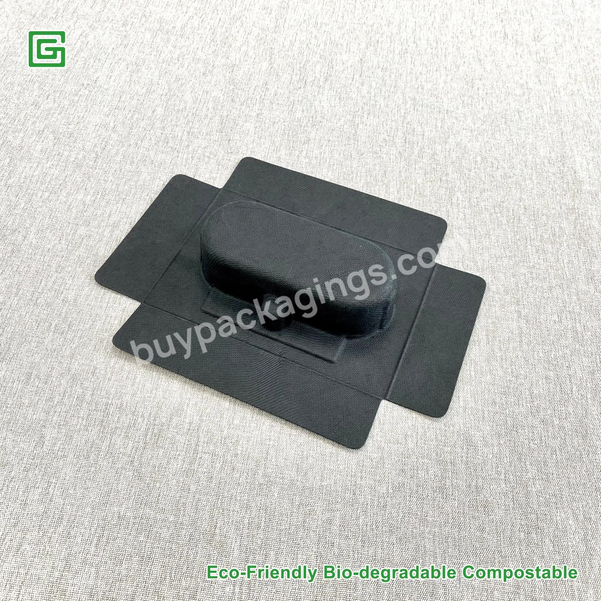 Biodegradable Wet Press Black Pulp Molded Tray Customized Insert For Box Packaging