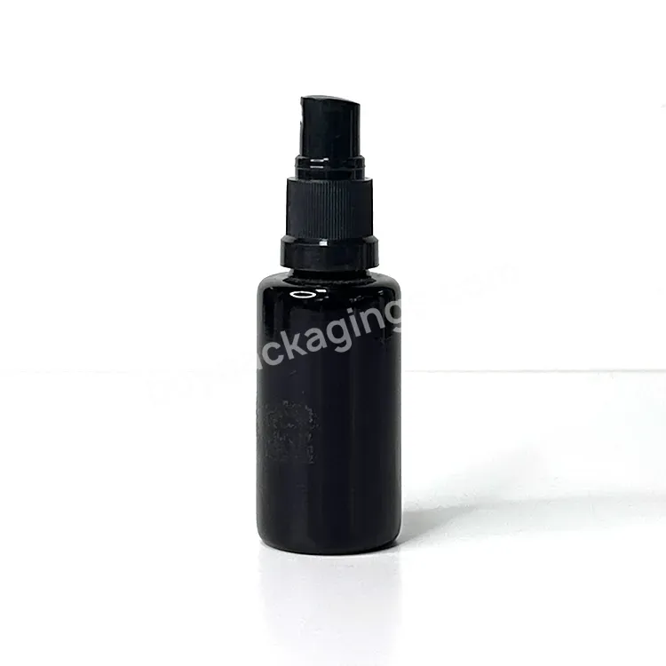 Black 5ml 10ml 15ml 20ml 30ml 50ml 100ml Glass Dropper Bottle Oil Essential Oil Dark Violet Glass Bottle With Spray Lid