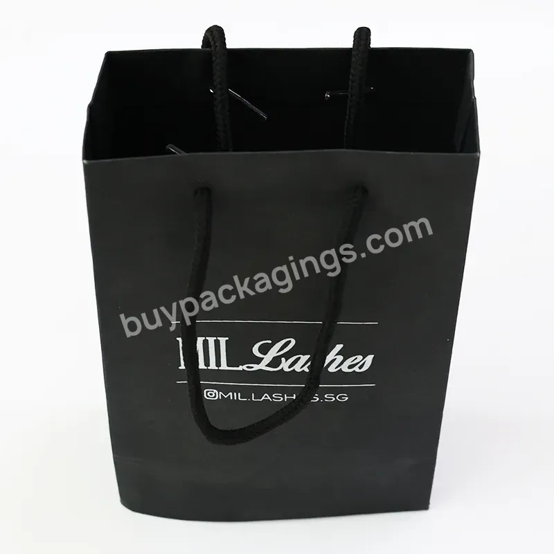 Black And Gold Design Wig Package Black Luxury Shopping Gift Shopping Bags Black Paper Mailing Bag For Clothes