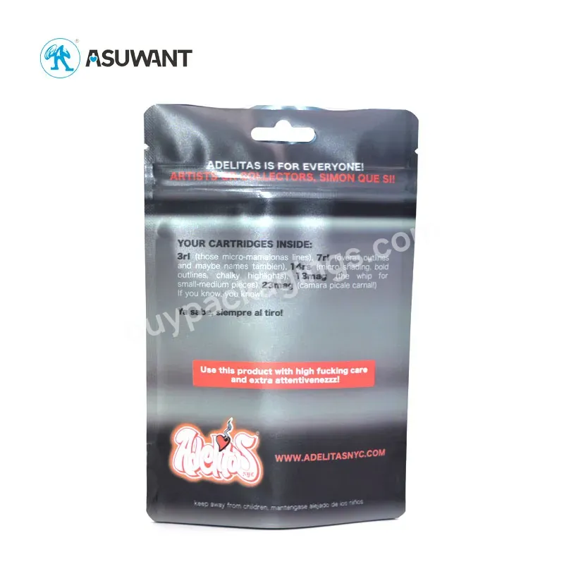 Black Bags With Window Plastic Reclosable Zip Lock Poly Bags With Resealable Seal Zipper Smell Proof Pouch Dispensary Packaging