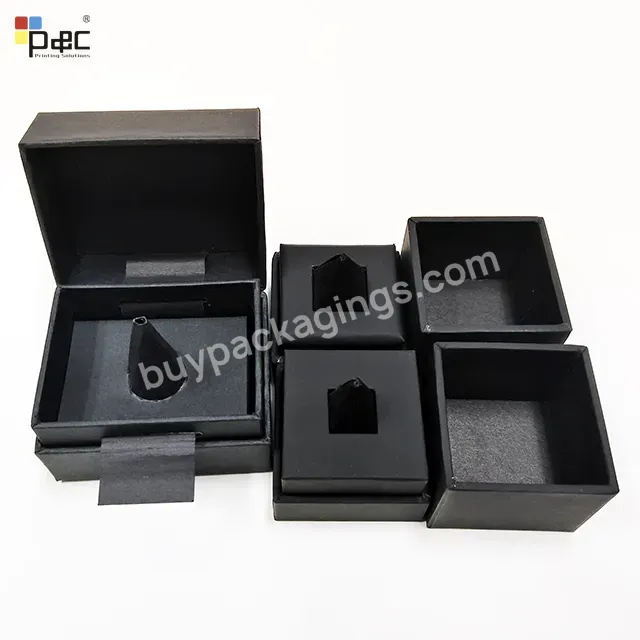 Black Boutique Jewelry Storage Box Ring Box With Velvety Lining For Wedding