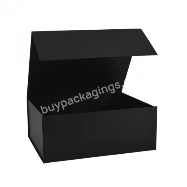 Black Box Custom Magnetic Lid Cardboard Bed Sheet Packaging Box