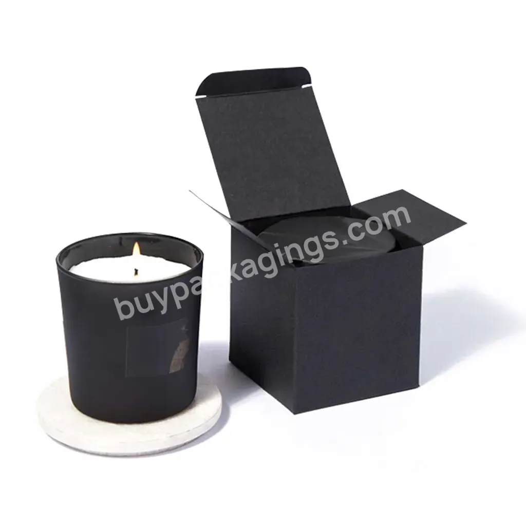 Black Candle Box Candle Paper Box Custom Candle Packaging Box With Logo