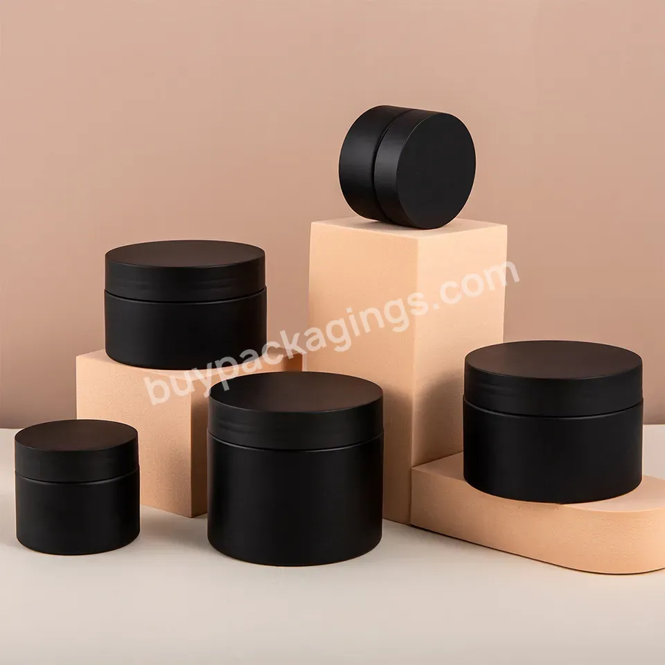 Black Custom 30ml 50ml 120ml 150ml Pet Cosmetic Cream Container Body Cream Skin Care Cream Jar