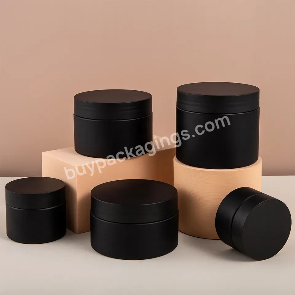 Black Custom 30ml 50ml 120ml 150ml Pet Cosmetic Cream Container Body Cream Skin Care Cream Jar