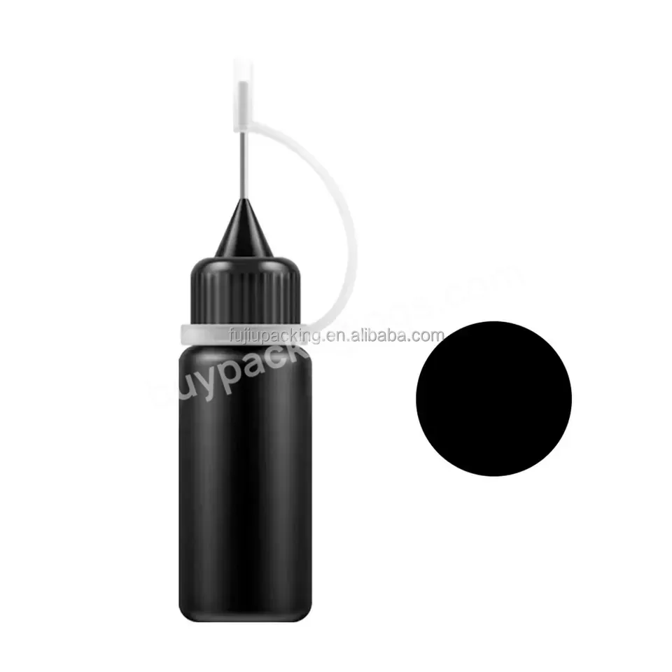 Black Empty 5ml 10ml 15ml 20ml 30ml Plastic Bottle Nail For Polish Oil Needle Tip Dropper Squeeze Plastic Dropper Bottle