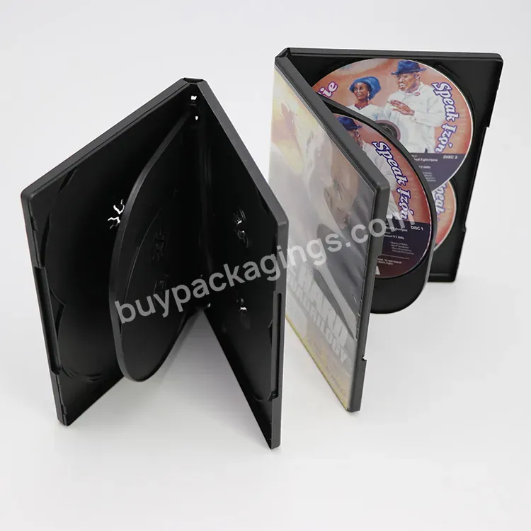 Black Empty Cd Dvd Box Plastic Cd Cases Box Standard Pp Cd Dvds Case Holder Multi Box