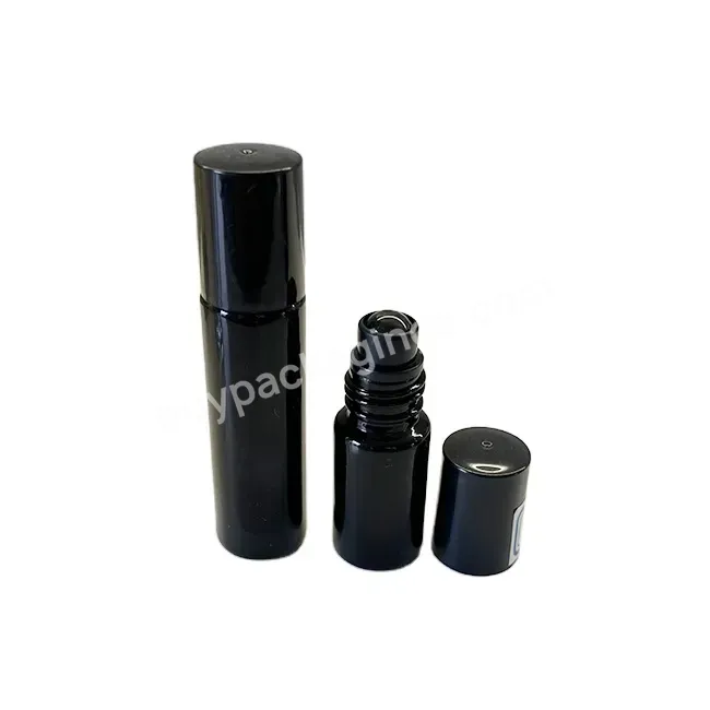 Black Essential Oil Roll On Ball Bottle 5ml 7ml 8ml 10ml With Stainless Steel Ball - Buy Roll On Bottle 100ml,Empty Roll On Bottle,Glass Bottle Roll On 8ml.