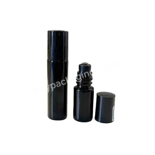 Black Essential Oil Roll On Ball Bottle 5ml 7ml 8ml 10ml With Stainless Steel Ball - Buy Roll On Bottle 100ml,Empty Roll On Bottle,Glass Bottle Roll On 8ml.