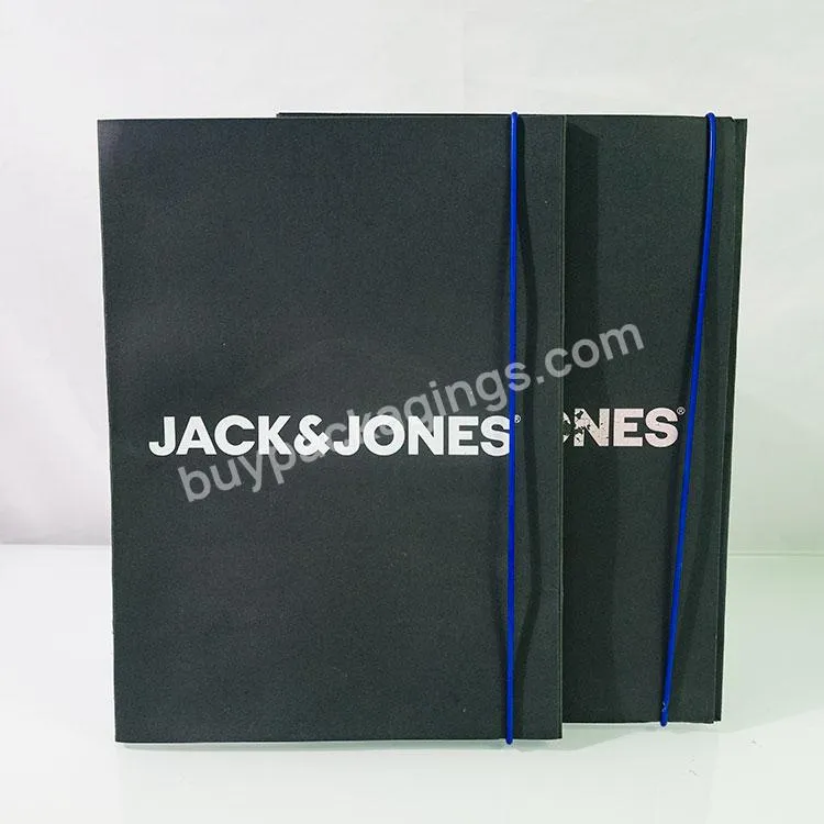 Black Expanded Pocket Elastic Band A4 Paper Binder Office Supplies Standard Size Printed File Folders