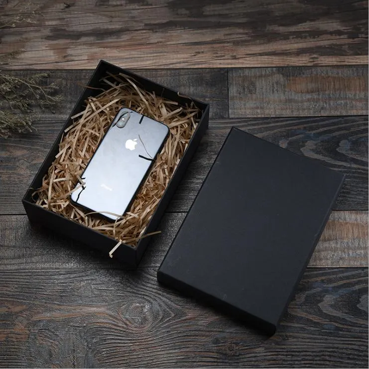 Black Fashionable Creative Jewelry Necklace Paper Gift Packaging Box with lid