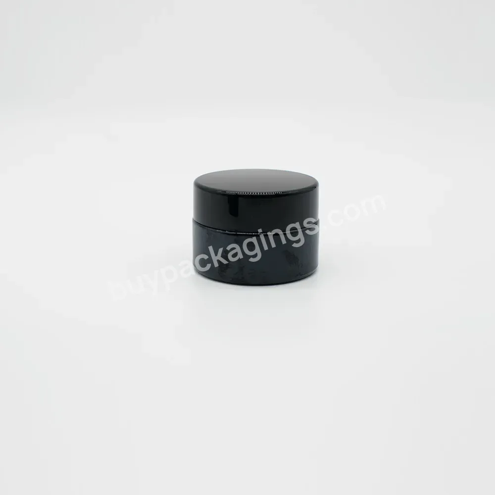 Black Glass Jar 20ml 30ml 50ml Empty Black Glass Cosmetic Jar Cosmetic Packaging Face Cream Jars