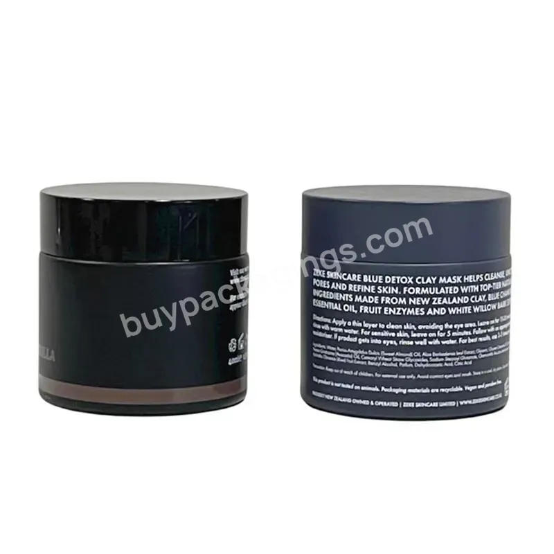 Black Glass Jar 20ml 30ml 50ml Empty Black Matte Glass Cosmetic Jar Cosmetic Packaging Face Cream Jars