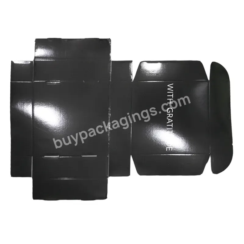 Black High-quality Free Sample Mailer Shipping Packing Carton Box Glossy Lamination