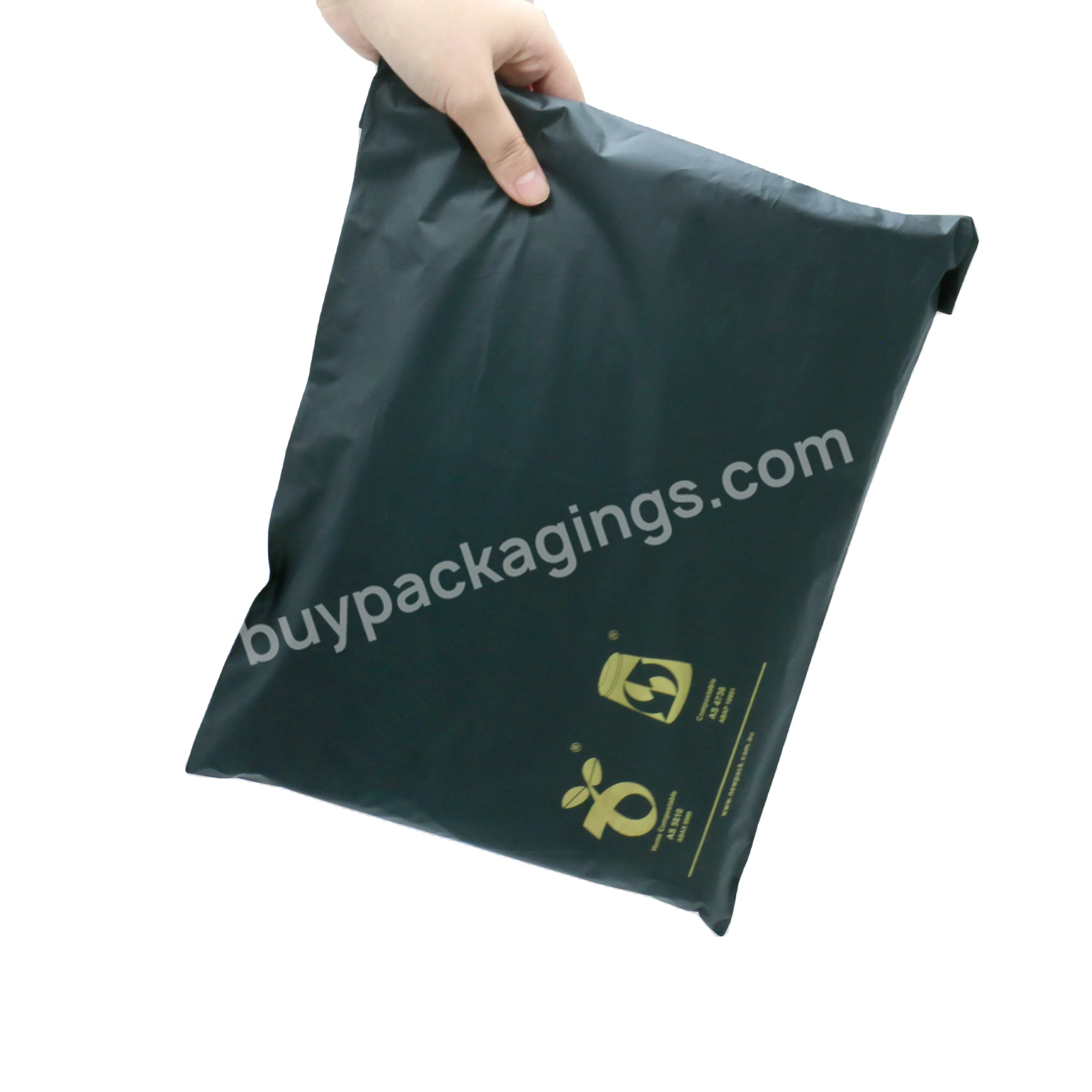 Black Mailing Matte Resealable Plastic Bags Shipping Bags Biodegradable Compostable Mailer