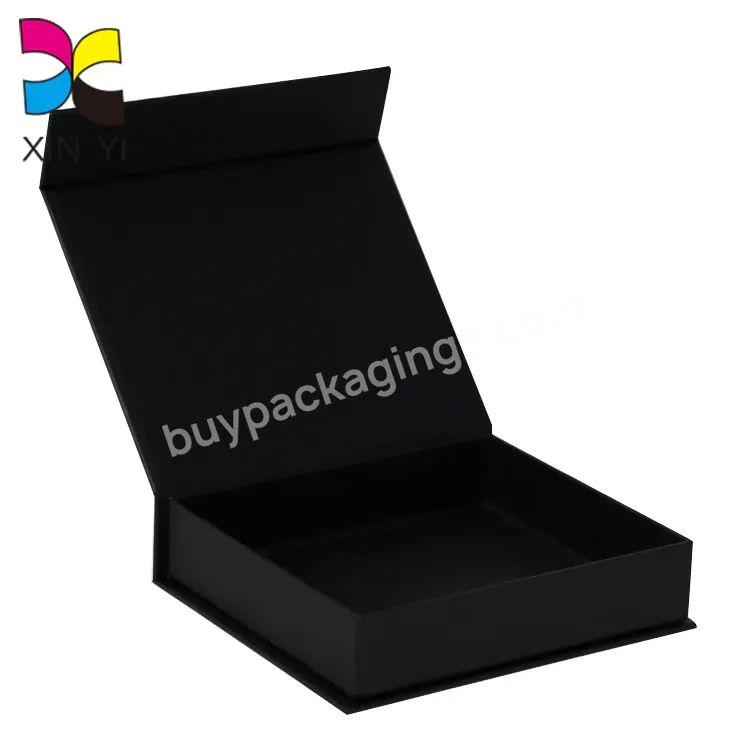 Black Matt Laminated Paper Box Jewelry Cardboard Magnets Gift Box