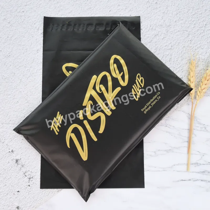 Black Matt Poly Mailer Envelope Package Shipping Bag Oem Odm Courier Mailing Postal Package Pouch With Custom Logo