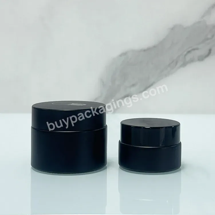 Black Matte Cosmetic Packaging Glass Bottle And Tilt Jar For Serum Essential Oil Lotion Face Cream Skin Care Balm With Lid - Buy Balm Glass Bottles,Black Matte Cosmetic Glass Bottle And Jar,Serum Essence Oil Lotion Face Cream Skin Care Balm Packaging.