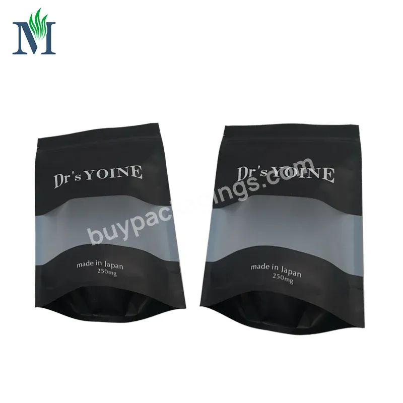 Black Matte Stand Up Zipper Film Bags Application For Food Nuts Dried Foods Lamination Bags Moisture Proof Support Custom - Buy Black Matte,Stand Up Film,Zipper Film.
