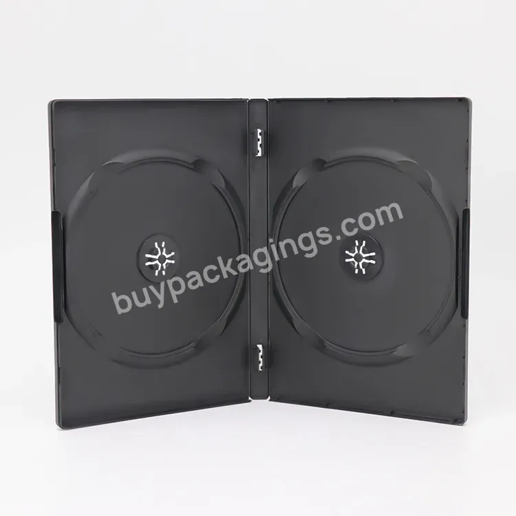 Black Packaging Storage Plastic Dvds Cd 14mm Pp Disks Cd Jewel Box Multi Vcd Storage Dvd Case