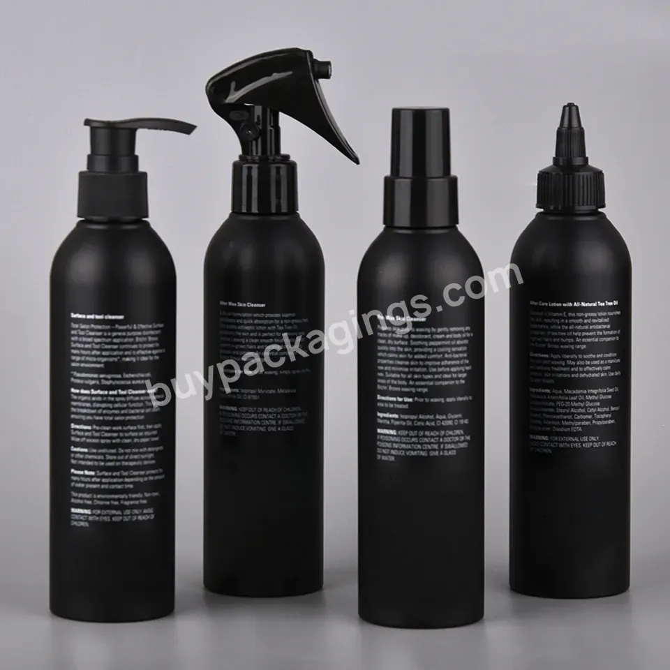 Black Pet Personal Care Packaging Set Spray Plastic Liquid Disinfection Fine Mist Spray Trigger Pump Bottle