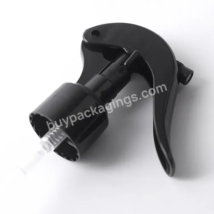 Black Plastic 24mm 28mm Mist Trigger Spray Bamboo Sprayer Bottle Trigger Sprayer For Personal Care Bottle