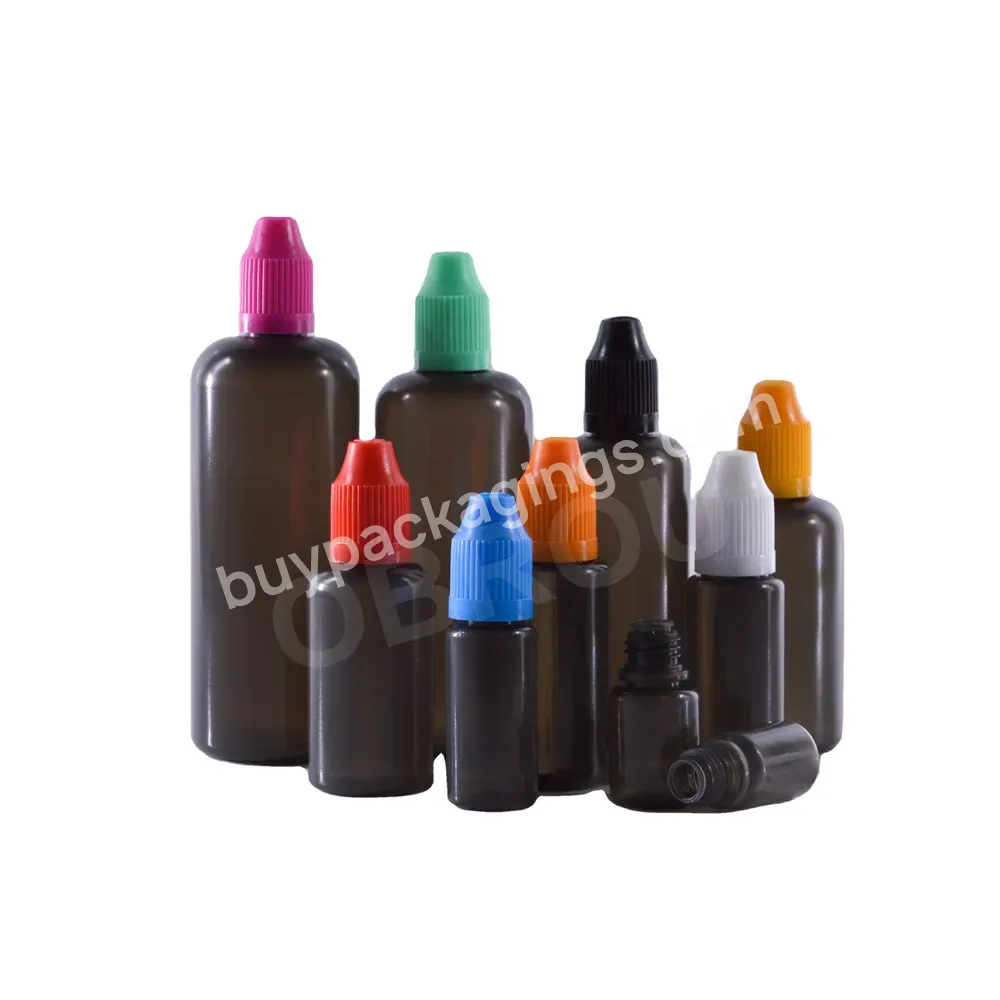 Black Plastic Bottle 3ml 5ml 10ml 15ml 20ml 30ml 50ml 100ml Oil Dropper Bottle 2oz Black Squeeze Drop Bottles Wholesale