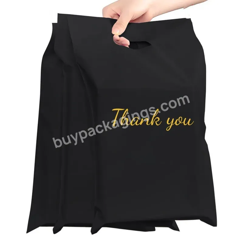 Black Pvc Large Green 78 Inch Thank You Black Printed Logo Custom Cloth Compostable Poly Mailer Bag With Handle Eco-friendly