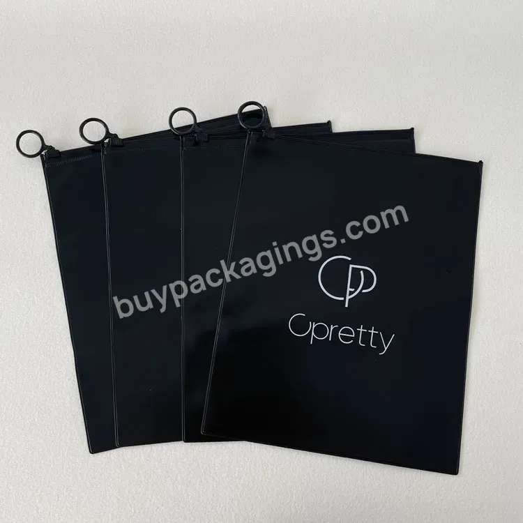 Black Pvc Zipper Bag Oem Ziplock Bags Manufacturer For Clothes Packaging Plastic Bag With Zipper