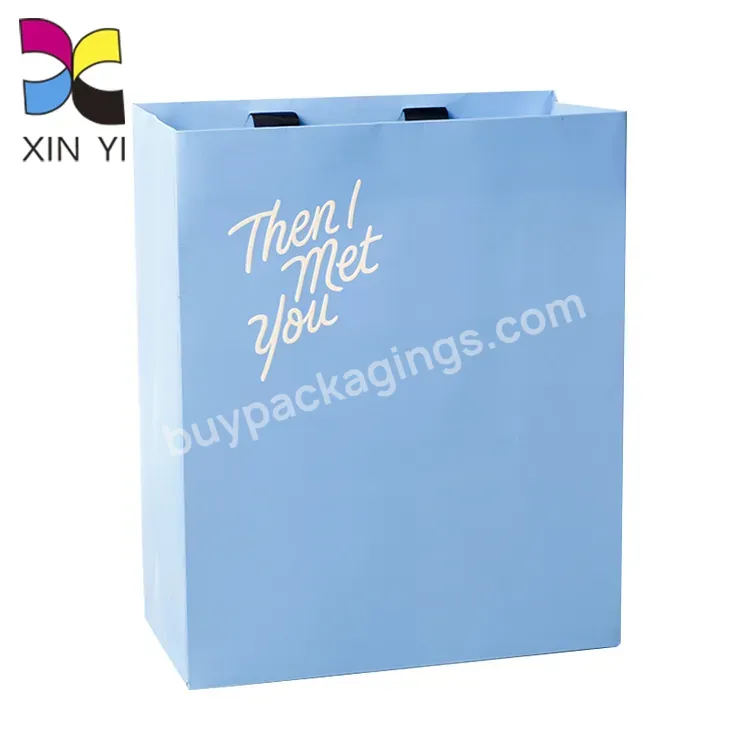 Black Ribbon Wholesale Custom Gift Bag Paper Bags With Your Own Logo