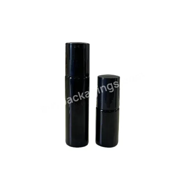 Black Screw Cap Black Essential Oil Roll On Ball Bottle 5ml 7ml 8ml 10ml With Stainless Steel Ball - Buy Roll On Bottle 100ml,Empty Roll On Bottle,Glass Bottle Roll On 8ml.