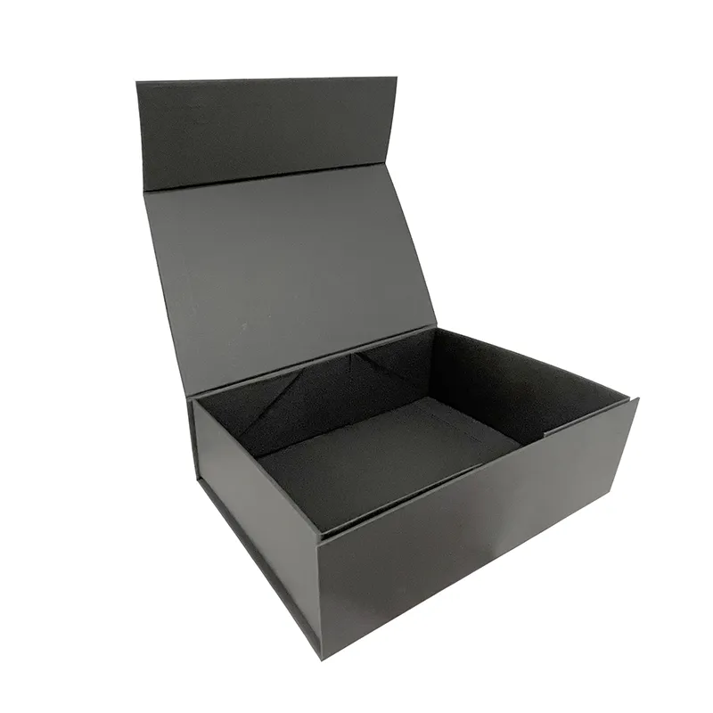 Black Special Paper Hinged Lid Luxury Packaging Perfume Box For Bottles