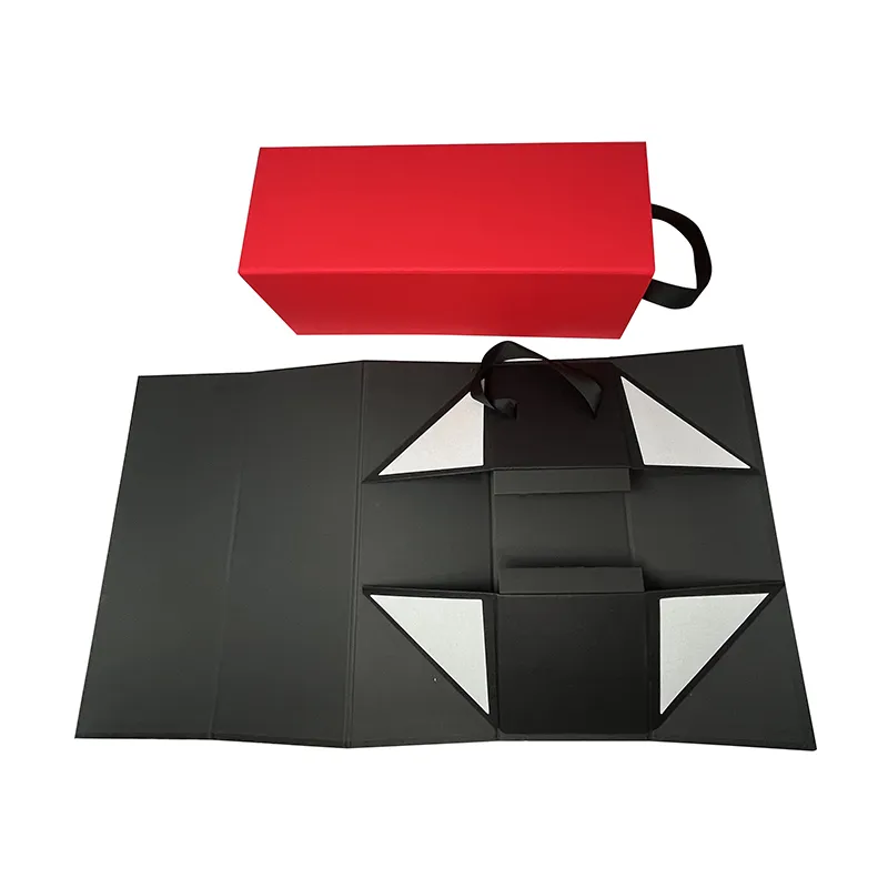 Black Special Paper Hinged Lid Luxury Packaging Perfume Box For Bottles