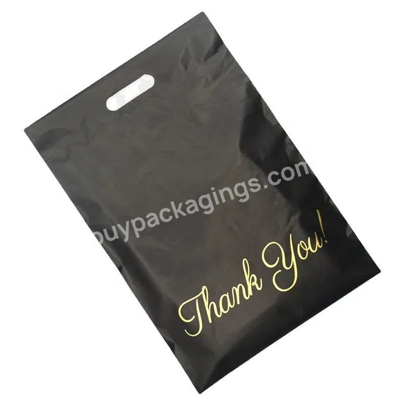 Black Thank You Handle Mailing Bags Plastic Waterproof Plastic T Shirt Packaging Bag Wholesale Tear-proof Courier Bag - Buy Thank You Mail Bags,Packaging Bags Wholesales,Custom Courier Mail Bags.