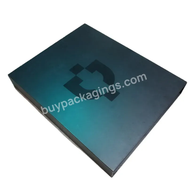 Black Uv Printed Magnetic Gift Box Packaging Custom Logo Cardboard Box