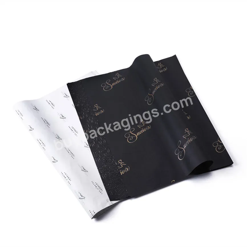 Black Wrapping Perfumed Tissue Paper Packaging Custom Wrapping Tissue Paper Printed Tissue Paper With Logo