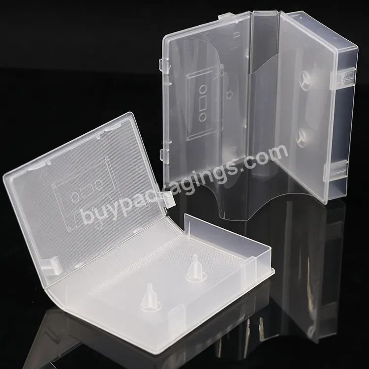 Blank 18mm Pp Case Clear Black Cassette Tape Record Audio Cassette No Film Vhs Tape Holder Plastic Storage Box