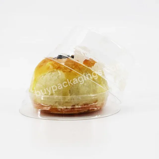 Blister Plastic Mini Cupcake Clear Egg-yolk Puff Blister Packaging Container With Lid