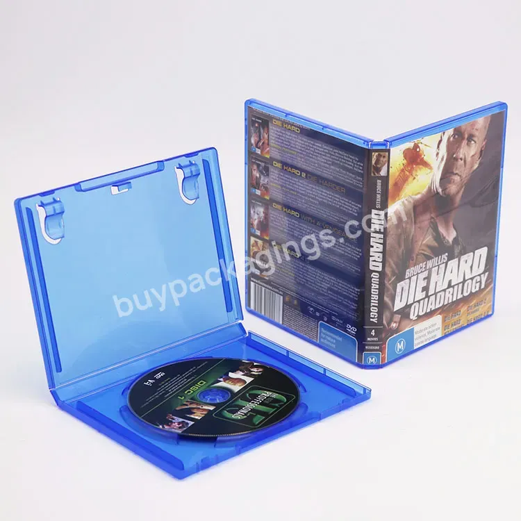 Blu Ray Custom Logo Game Case Replacement Game Cd Disc Blue Packaging Game Plastic Gaming Box For Ps4 Ps5 Ps3 Playstation 4