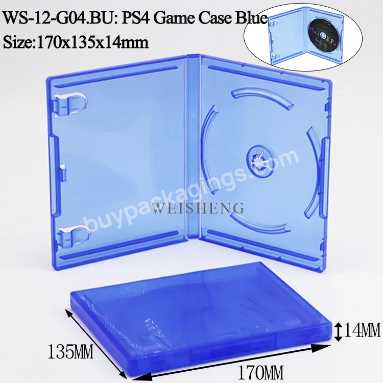 Blu Ray Custom Logo Game Case Replacement Game Cd Disc Blue Packaging Game Plastic Gaming Box For Ps4 Ps5 Ps3 Playstation 4