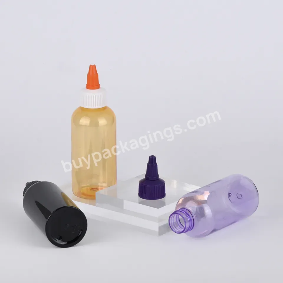 Blue Cosmetic Packaging Bottle Pet Empty Skincare Essential Oil Toner Applicator Bottle