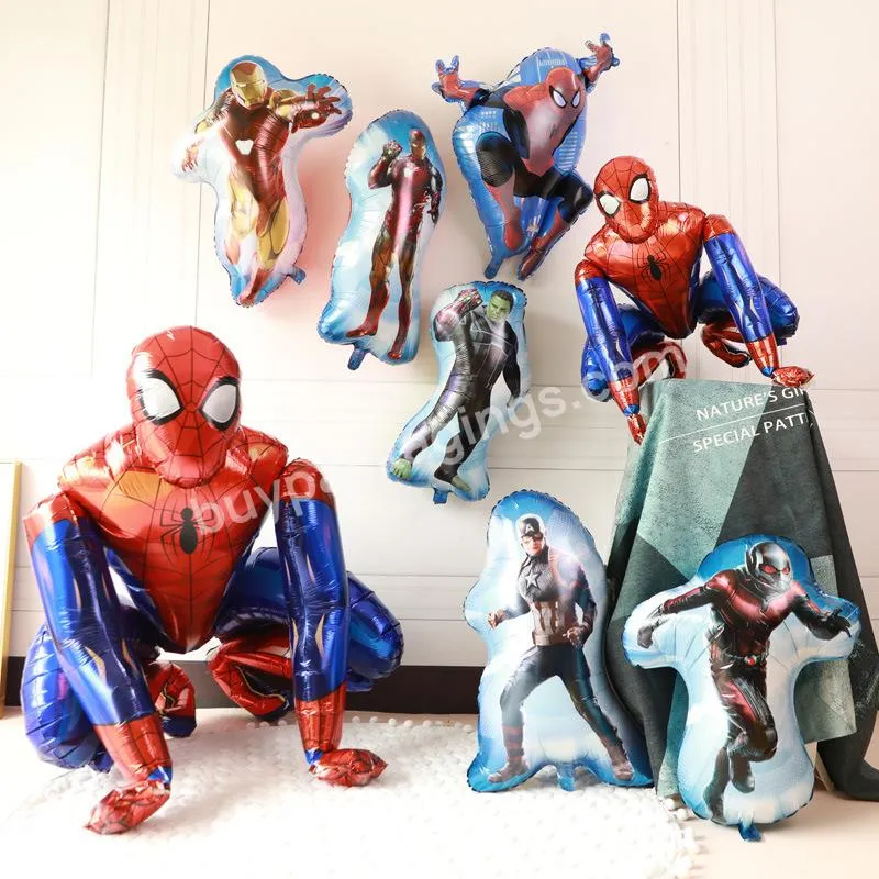 Blue Happy Birthday Spiderman Helium Foil Balloon Latex ball Air Globos Superhero Balloons Set Party Decoration kids birthday