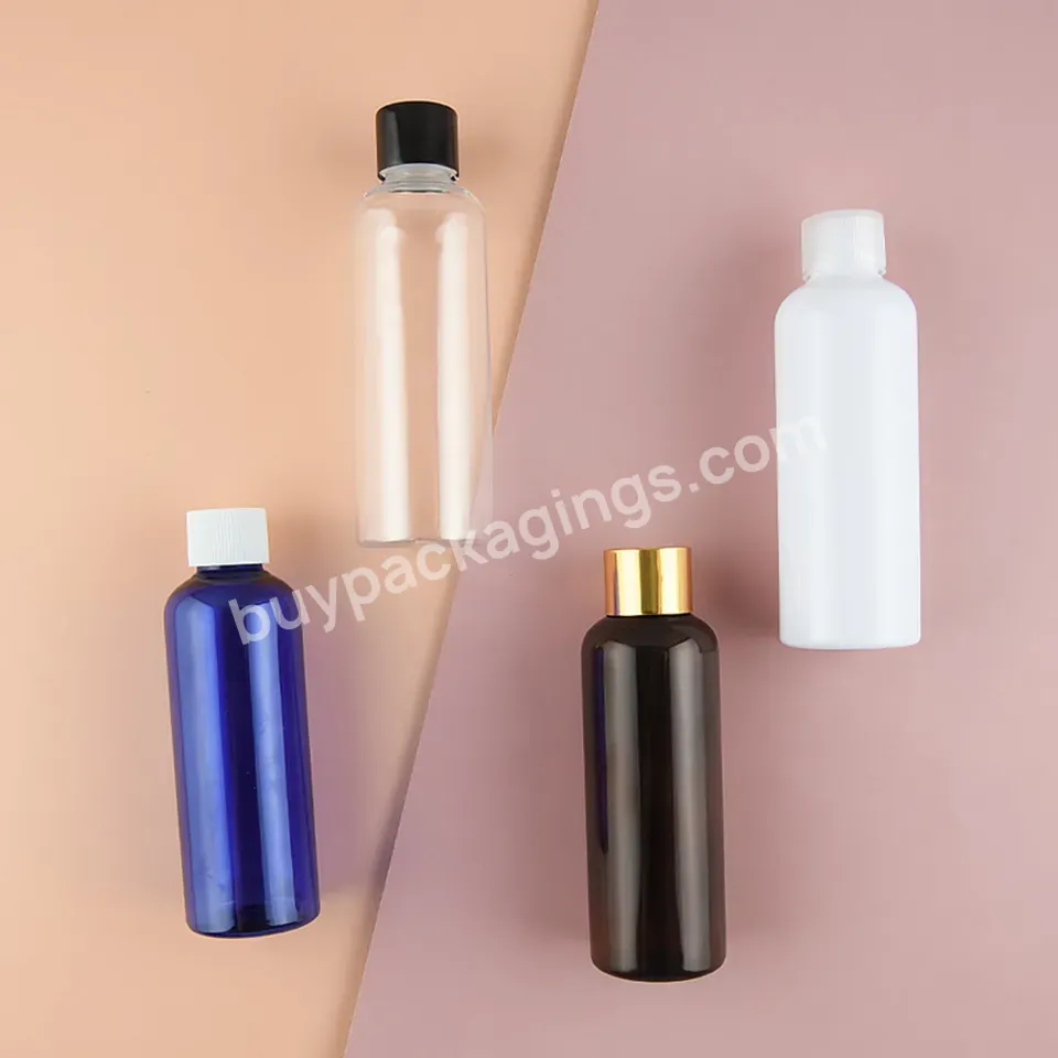 Blue Round Custom Logo Plastic Bottle Cosmetics Packaging Personal Care Thick Wall Pump Spray Bottle