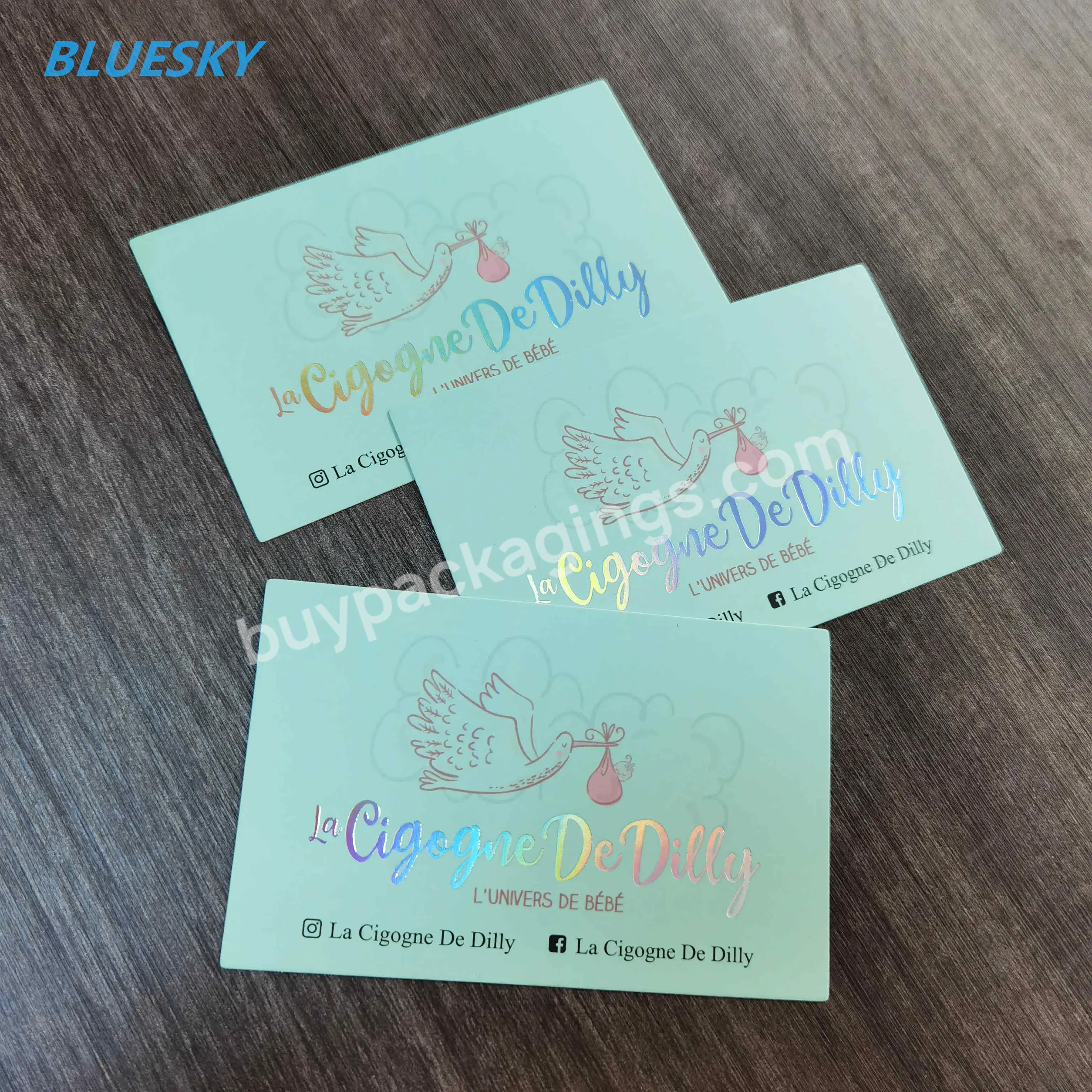 Blue Sky Hot Custom Flyer Corporate Greeting Card With Logo Thank You Card Business Card Printed In Guangzhou