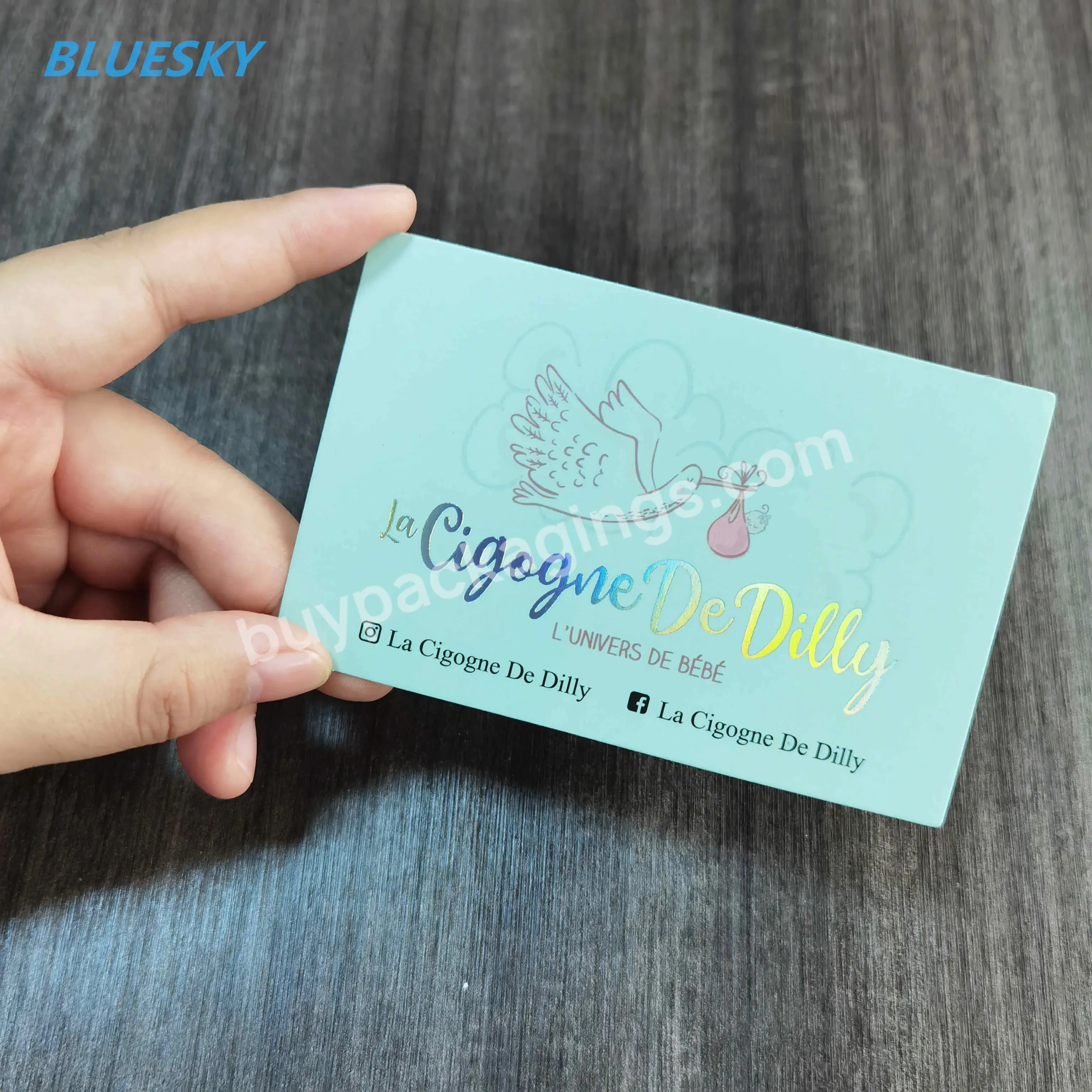 Blue Sky Hot Custom Flyer Corporate Greeting Card With Logo Thank You Card Business Card Printed In Guangzhou