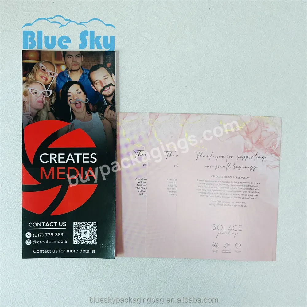 Blue Sky Number One Flyer Custom Cheap Brochure Single Sheet Printing Bulk Printing Of A4 Paper Leaflets/ Printing Service