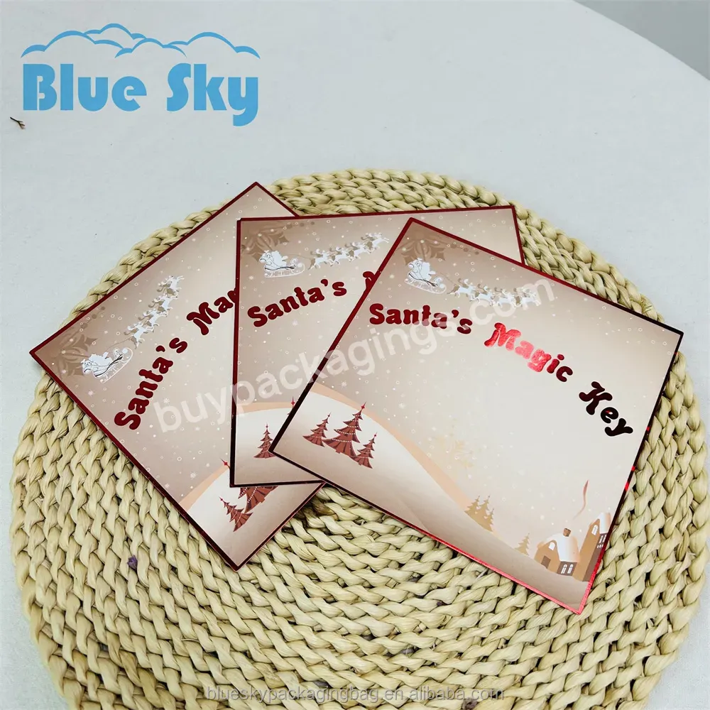 Blue Sky Wholesale Custom Christmas Luxury Style Standard Size Printed Business Cards Stylish Matte Finish Cards