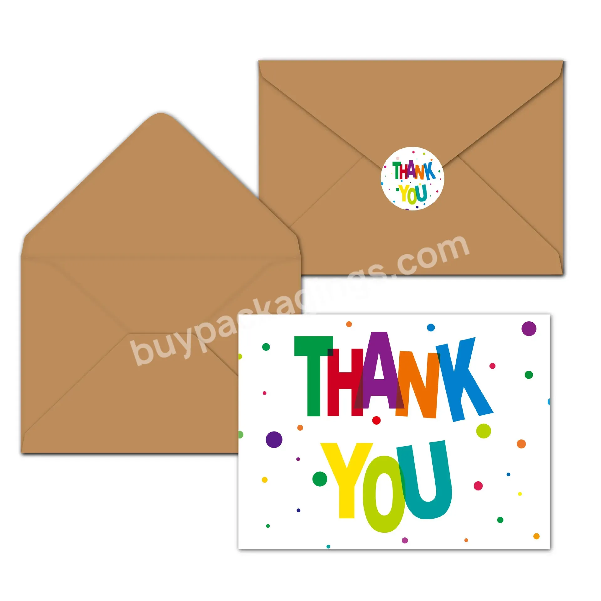 Blue Theme Thank You Cards With Envelope And Stickers,Good Quality Variety Of Styles Custom Greeting Cards